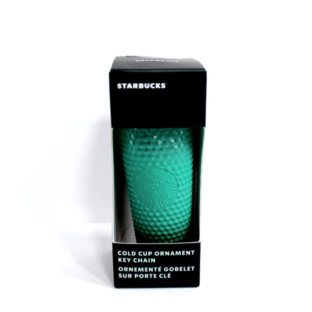 Starbucks Holiday 2022 Mint Green Studded Cold Cup Christmas Ornament Ke…